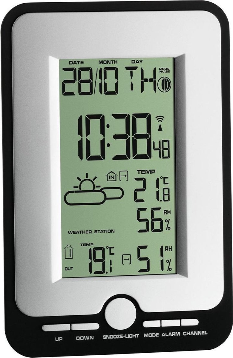 TFA Dostmann MULTY 35.1134.10 Digitaal draadloos weerstation Voorspelling voor 12 tot 24 uur