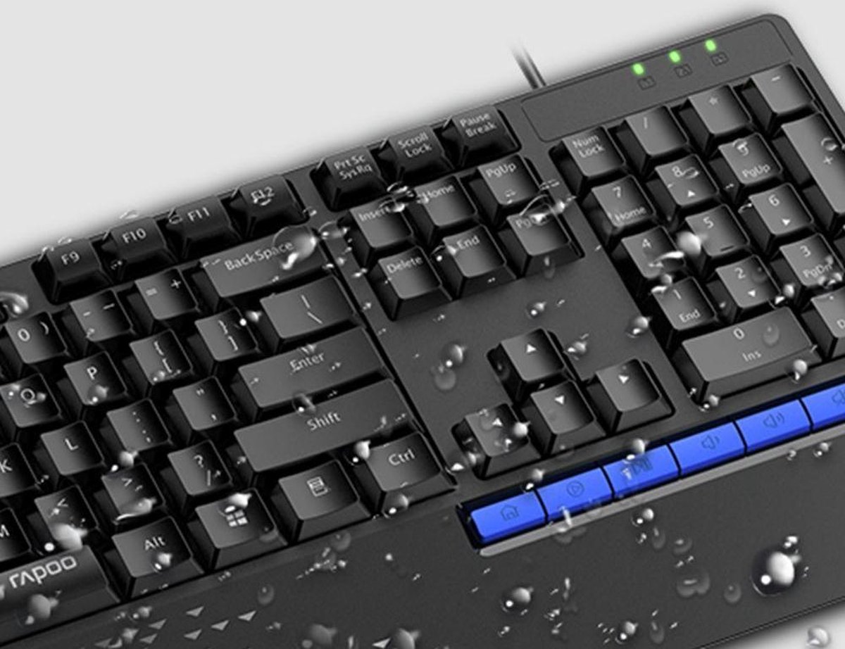 Rapoo - NK2000 - toetsenbord - bedraad - desktop - pc - laser - Zwart