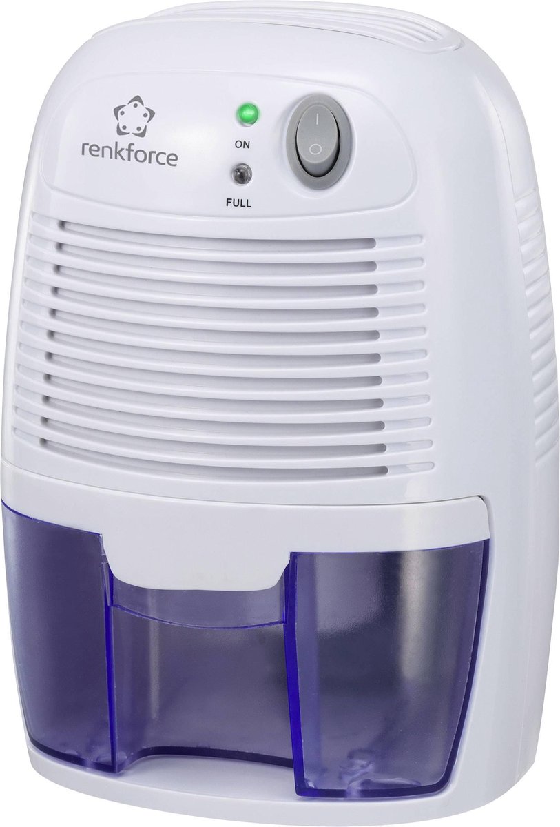 renkforce HD-68W Luchtontvochtiger 20 mÂ² 0.011 l/h Wit, - Blauw