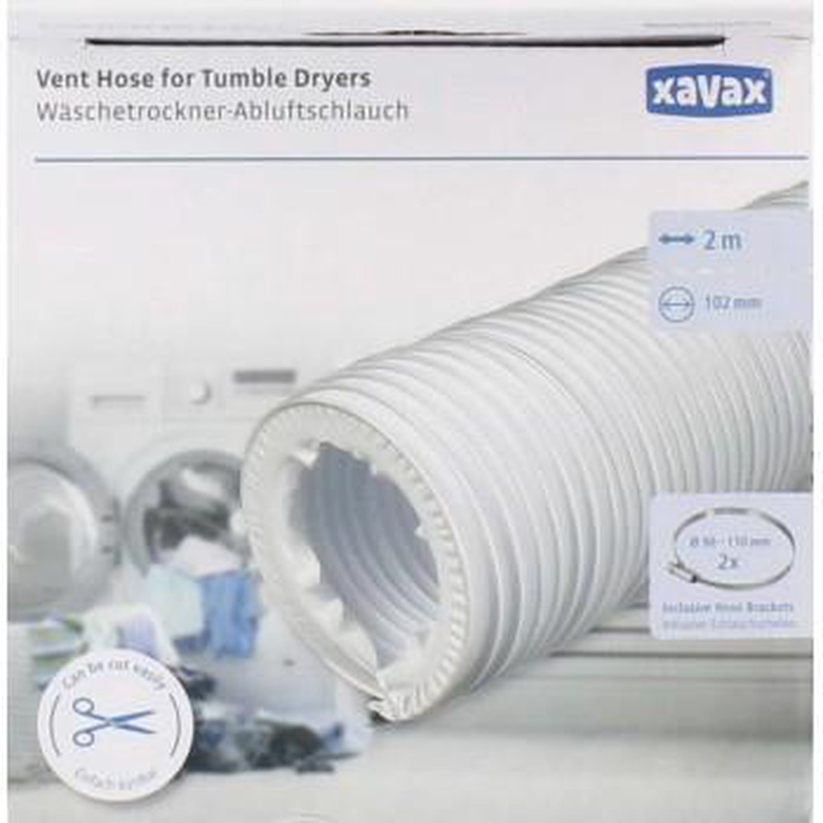 Xavax 00110944 - 2 m x 102 mm Afvoerslang voor wasdroger - Wit
