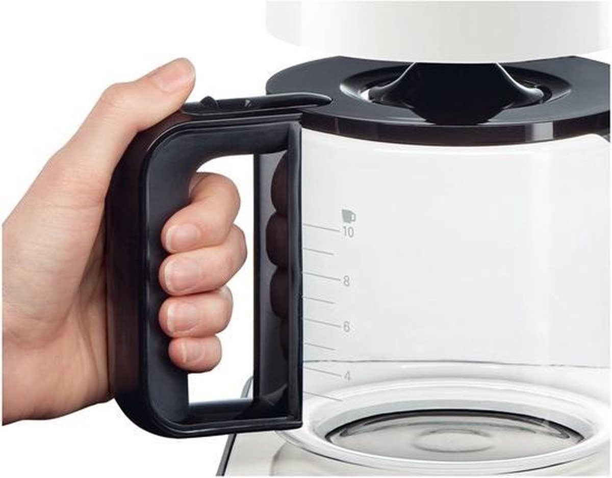 Bosch TKA8011 Koffiezetapparaat, Antraciet Capaciteit koppen: 10 Glazen kan, Warmhoudfunctie - Wit