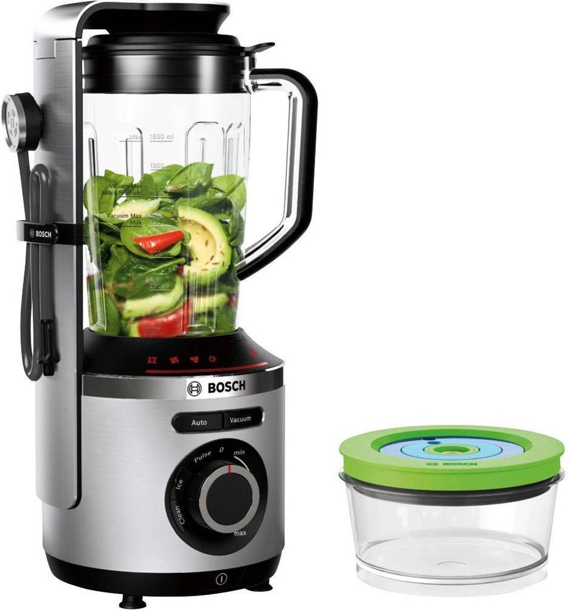 Bosch MMBV622M - Vitamaxx Blender 1000 W Aluminium, - Zwart