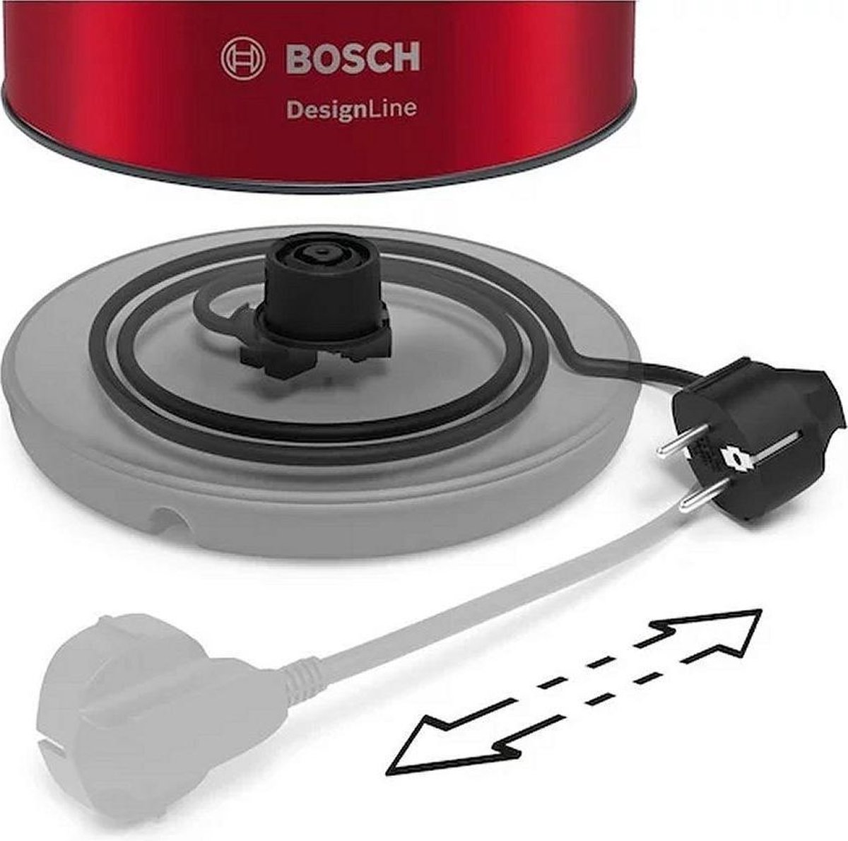 Bosch TWK3P424 Waterkoker Snoerloos - Rood