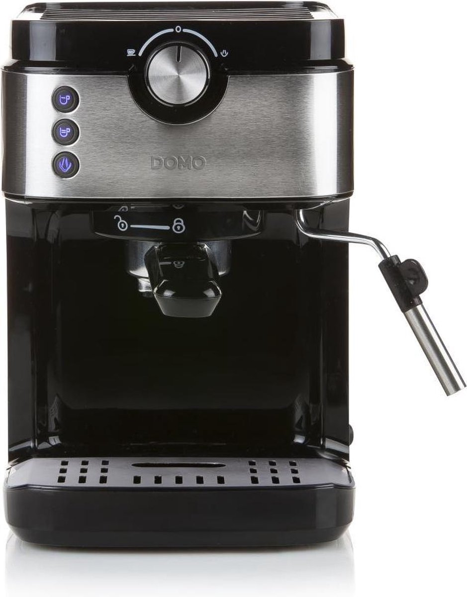 Domo DO711K Espressomachine, RVS 1450 W - Zwart
