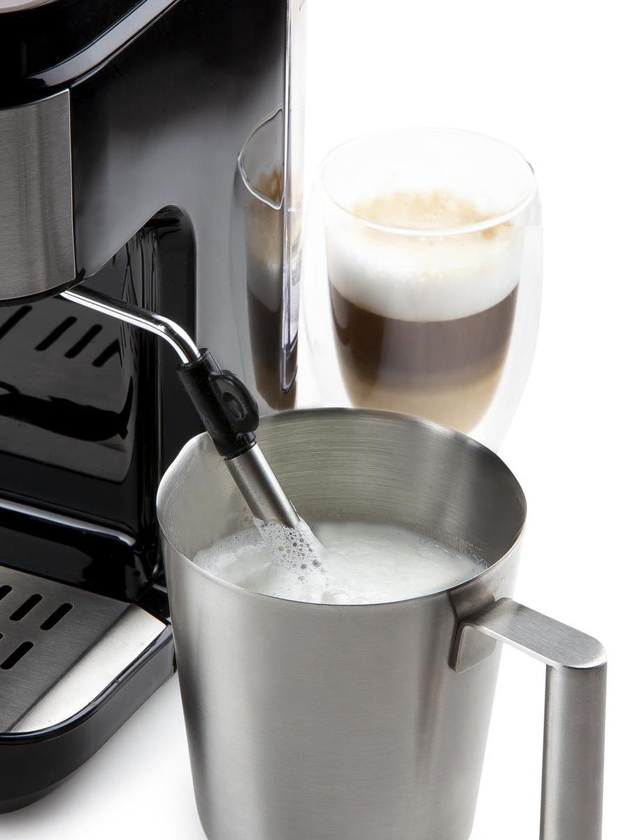 Domo DO711K Espressomachine, RVS 1450 W - Zwart
