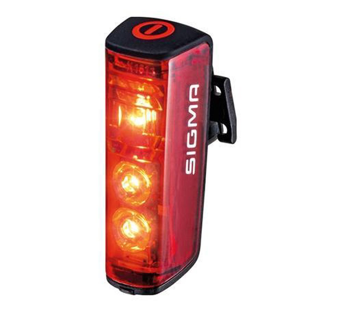 Sigma Fietsverlichtingsset AURA 80 FL / Blaze Set LED werkt op een accu - Rood