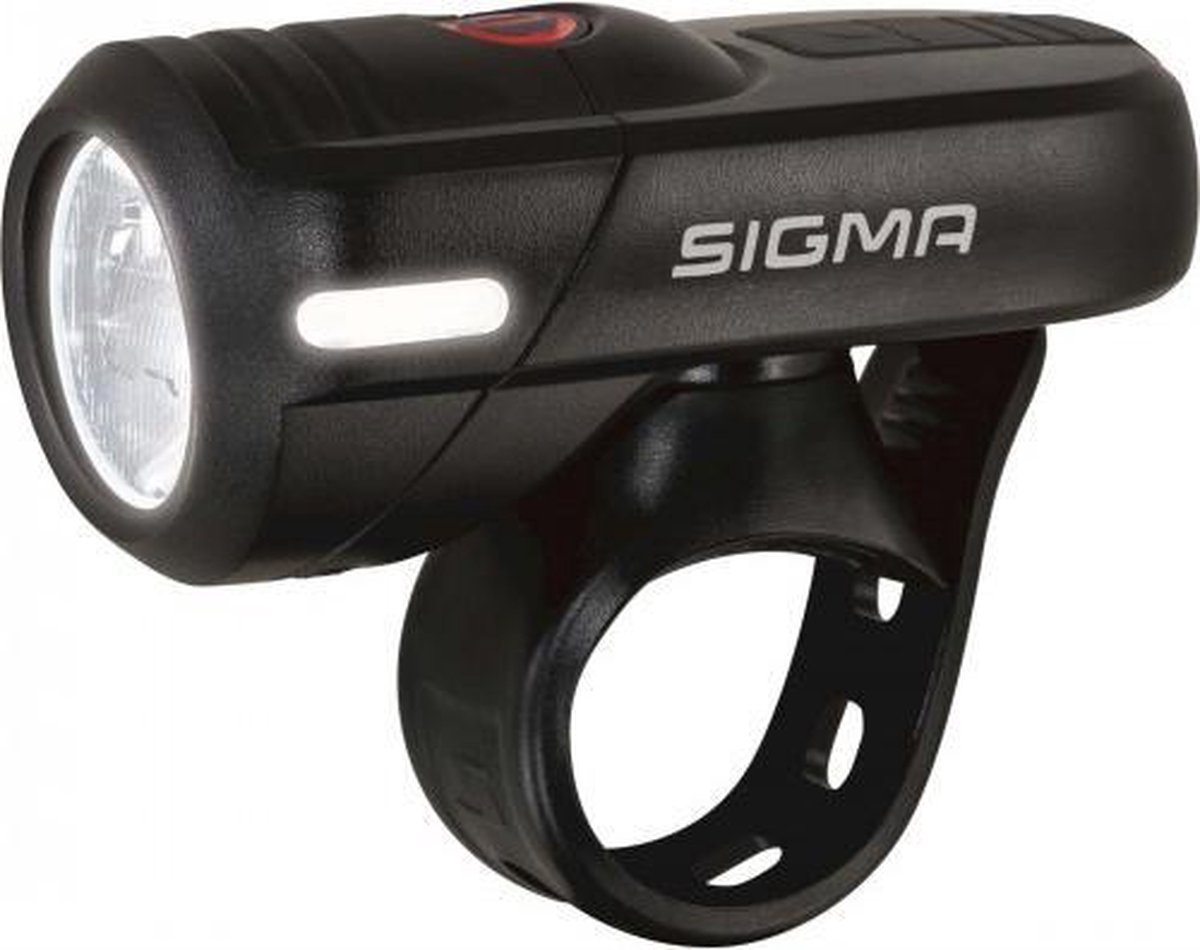 Sigma Fietsverlichtingsset AURA 45 / Nugget Set LED werkt op een accu - Zwart