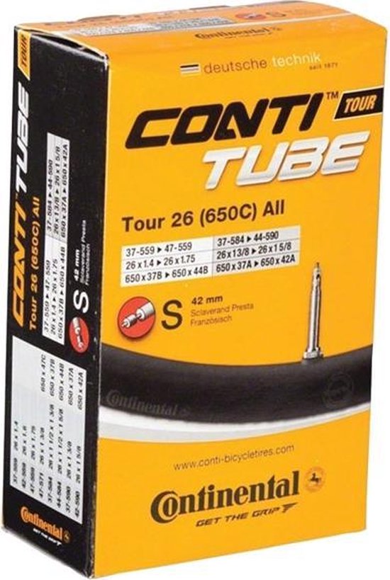 Continental Binnenband 26 inch Tour 26 37/559-47/597 SV42 Sclaverand-ventiel (SV) - Zwart