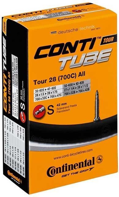 Continental Binnenband 28 inch Tour 28 all 32-622-47-622 SV42 Sclaverand-ventiel (SV) - Zwart