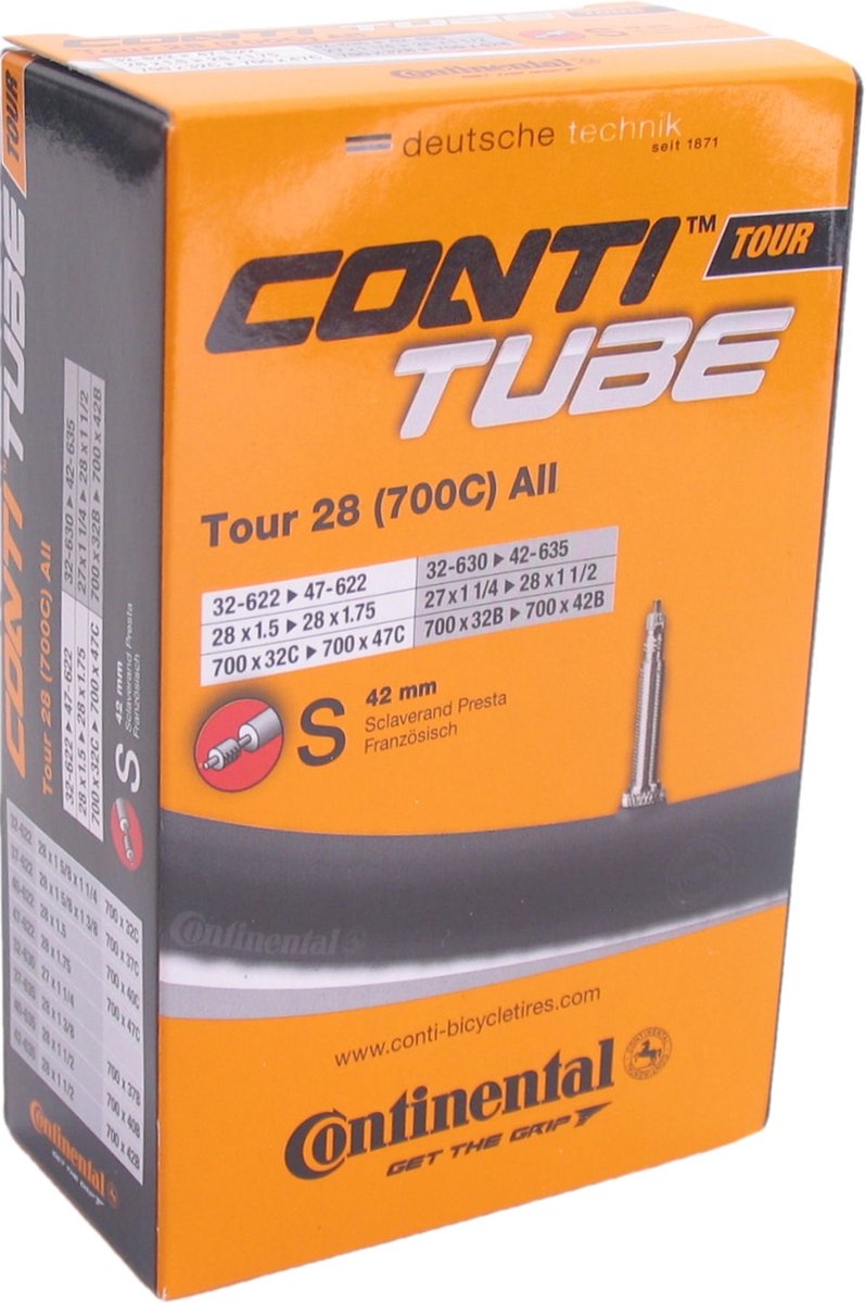Continental Binnenband 28 inch Tour 28 all 32-622-47-622 SV42 Sclaverand-ventiel (SV) - Zwart
