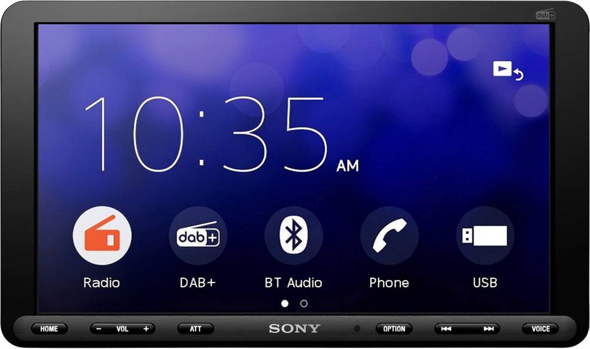 Sony Autoradio met scherm dubbel DIN XAV-AX8050ANT AppRadio, Bluetooth handsfree, DAB+ tuner, Incl. DAB-antenne, Aansluiting voor achteruitrijcamera