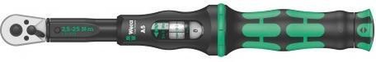 Wera Click-Torque A 5 05075604001 Momentsleutel Met omschakelbare ratel 1/4 (6.3 mm) 2.5 - 25 Nm