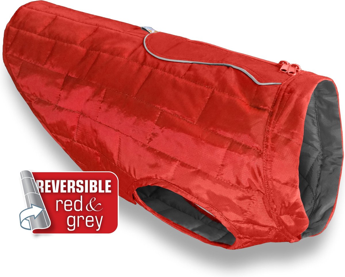 Kurgo Hondenjas Jacket Loft Rood / - Grijs