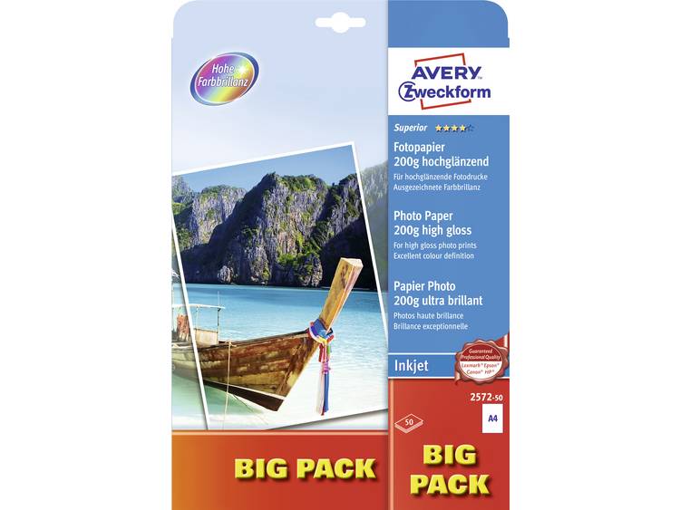 Superior Photo Paper Inkjet BIG PACK 2572-50 Fotopapier DIN A4 200 g/mÂ² 50 vellen Hoogglans