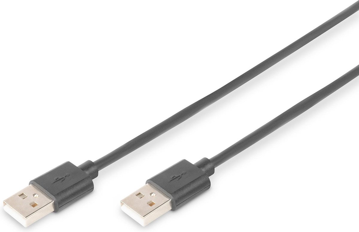 Digitus USB 2.0 Aansluitkabel [1x USB-A 2.0 stekker - 1x USB-A 2.0 stekker] 5.00 m - Negro