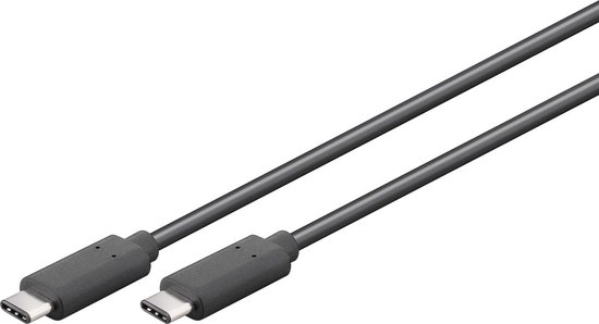 goobay® USB 3.1 Aansluitkabel [1x USB-C stekker - 1x USB-C stekker] 0.50 m Vergulde steekcontacten, UL gecertificeerd - Negro