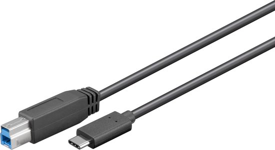 USB 3.0 Aansluitkabel [1x USB 3.0 stekker B - 1x USB-C stekker] 1.00 m - Zwart