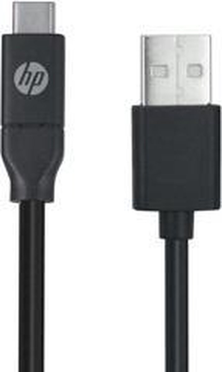 HP USB 2.0 Aansluitkabel [1x USB-A 2.0 stekker - 1x USB-C stekker] 3.00 m - Zwart