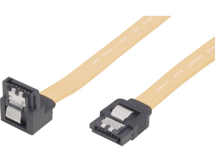 renkforce SATA II- (300) kabel L-type met korte stekker 1 x haaks, 0,5 m