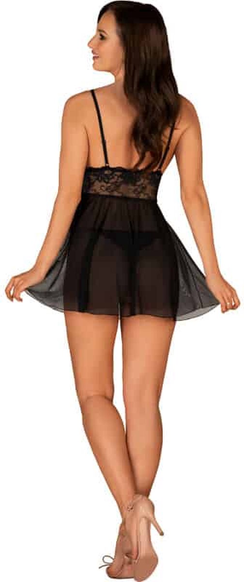 OBSESSIVE - IDILLIA BABYDOLL L / XL - Zwart