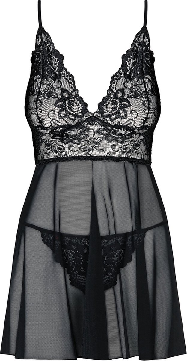 OBSESSIVE - IDILLIA BABYDOLL L / XL - Zwart