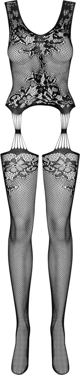Obsessive - F-221 BODYSTOCKING XL/XXL - Zwart