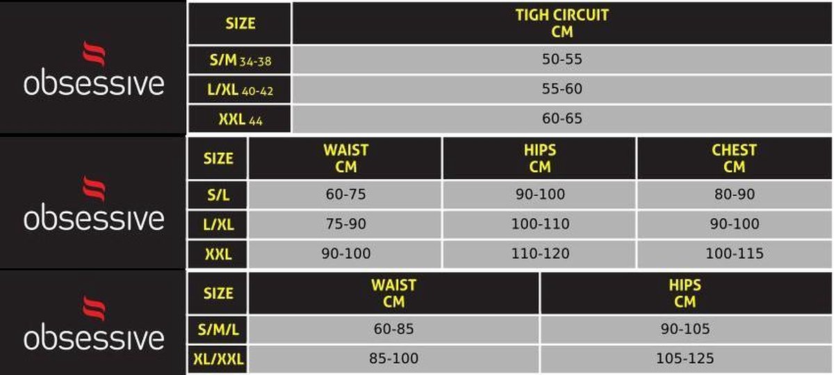 Obsessive - F-221 BODYSTOCKING XL/XXL - Zwart