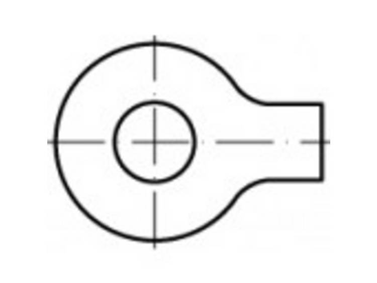 TOOLCRAFT 104560 Onderlegringen met doeken Binnendiameter: 3.2 mm DIN 93 Staal 100 stuk(s)