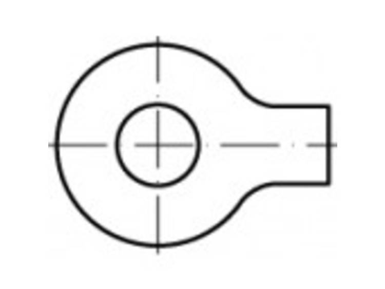 TOOLCRAFT 104570 Onderlegringen met doeken Binnendiameter: 21 mm DIN 93 Staal 100 stuk(s)