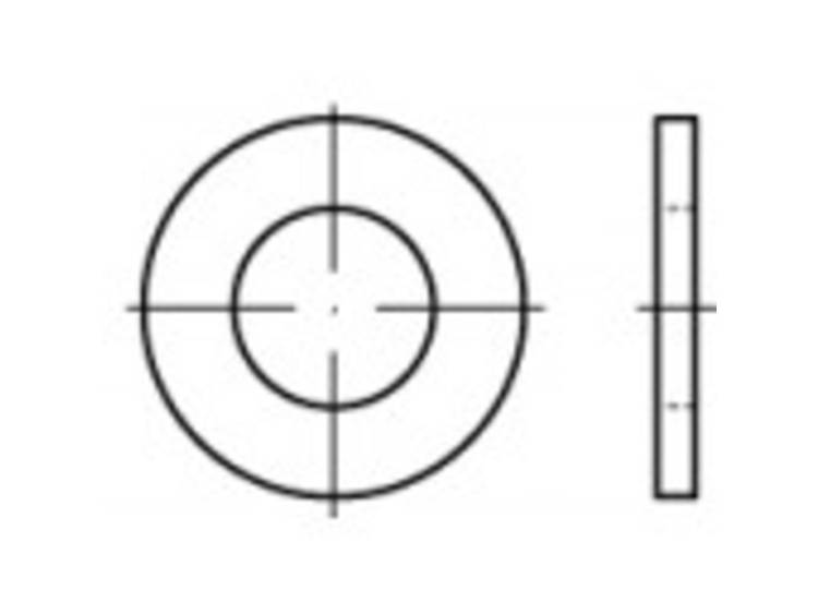 TOOLCRAFT 105346 Onderlegringen Binnendiameter: 2.7 mm DIN 125 Staal 200 stuk(s)