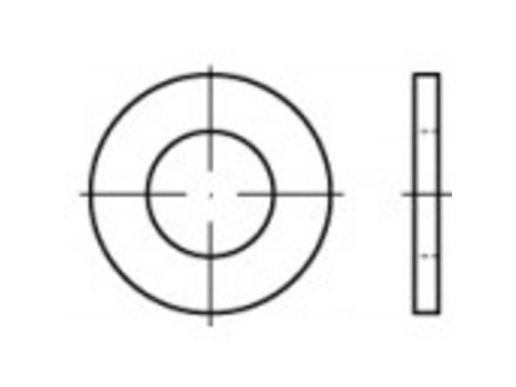 TOOLCRAFT 105352 Onderlegringen Binnendiameter: 7.4 mm DIN 125 Staal 100 stuk(s)