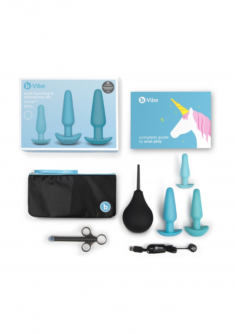 B-Vibe Anal Education Set - Blue - Blauw