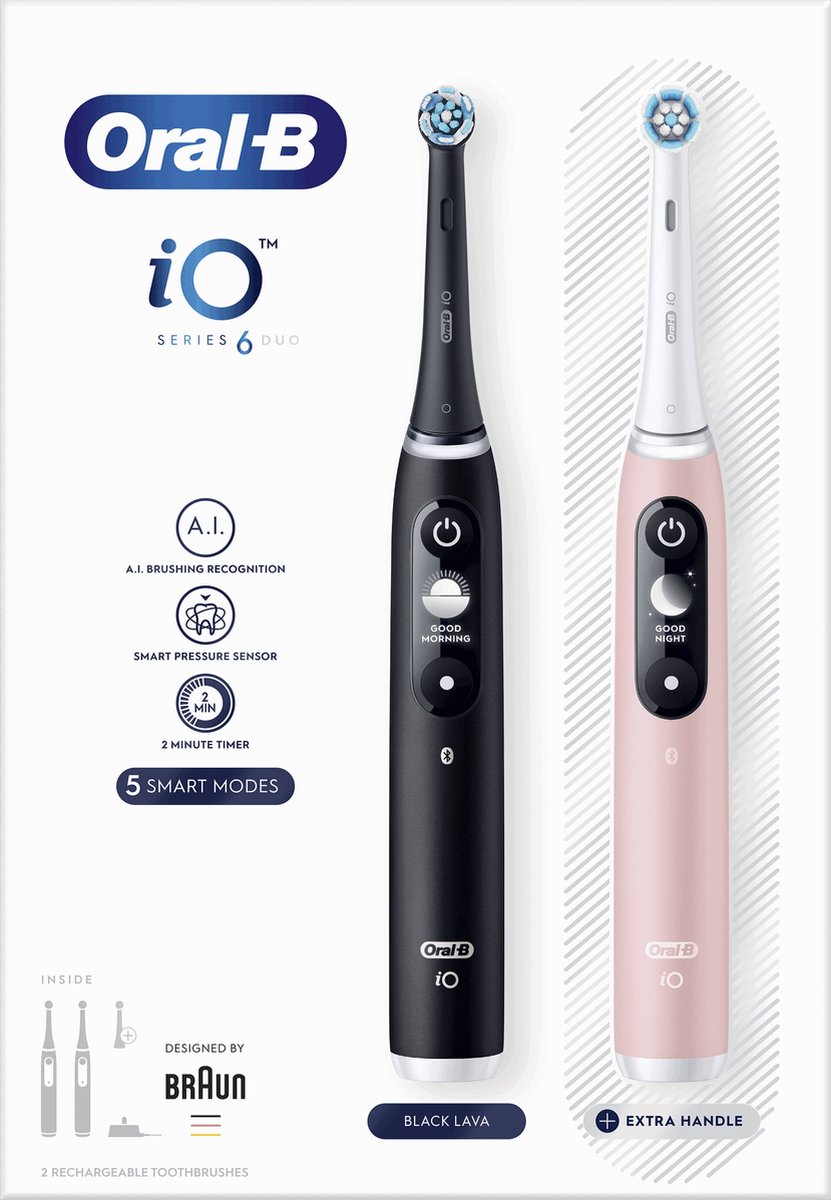Oral B Oral-B elektrische tandenborstel iO 6 Duo (Roze & Zwart)