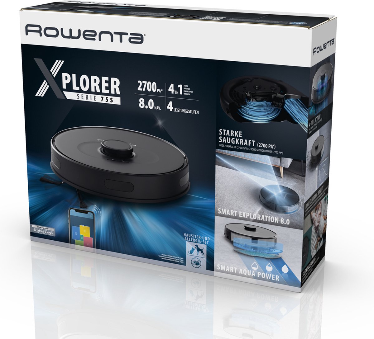 Rowenta robotstofzuiger RR8575 - Zwart