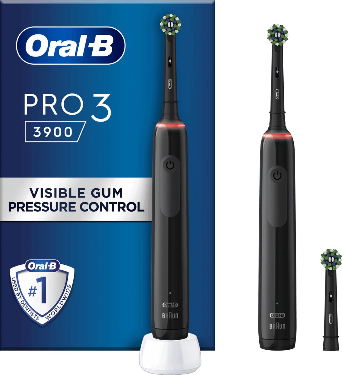 Oral B roterende tandenborstel PRO 3 3900 Duo - Zwart