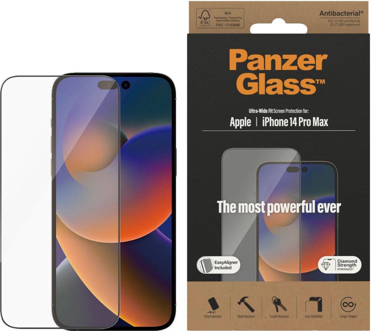 PanzerGlass screenprotector Apple iPhone 14 Pro Max (2022)