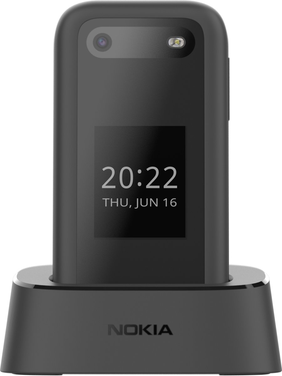 Nokia mobiele telefoon Flip 2660 met oplaadstation - Zwart