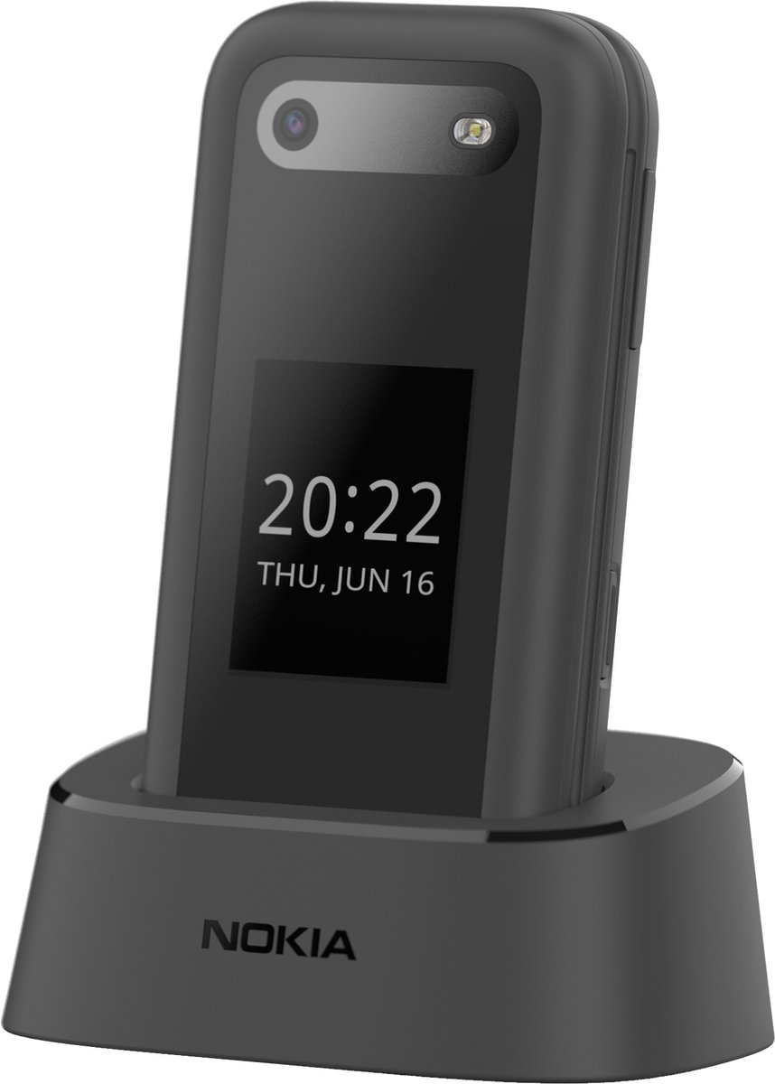 Nokia mobiele telefoon Flip 2660 met oplaadstation - Zwart