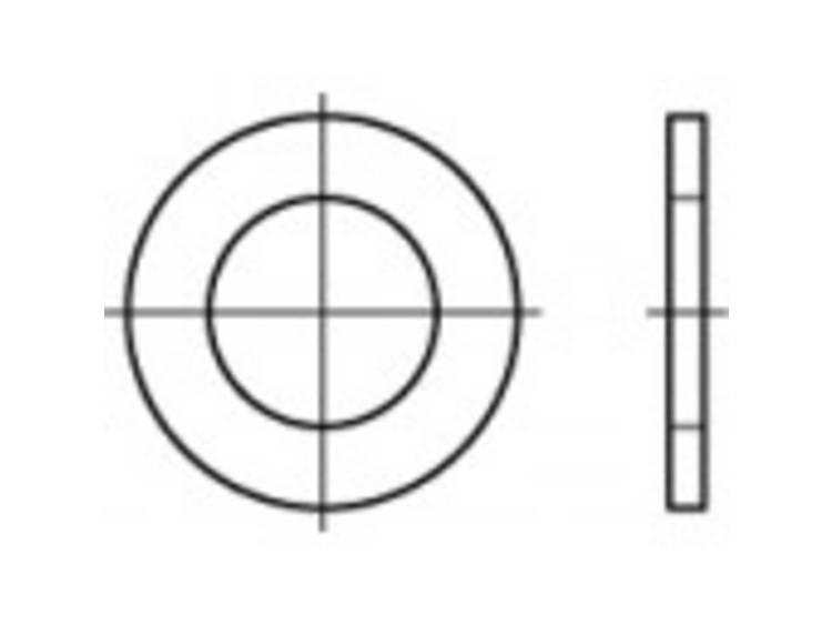 TOOLCRAFT 106693 Onderlegringen Binnendiameter: 19 mm DIN 433 Staal 100 stuk(s)