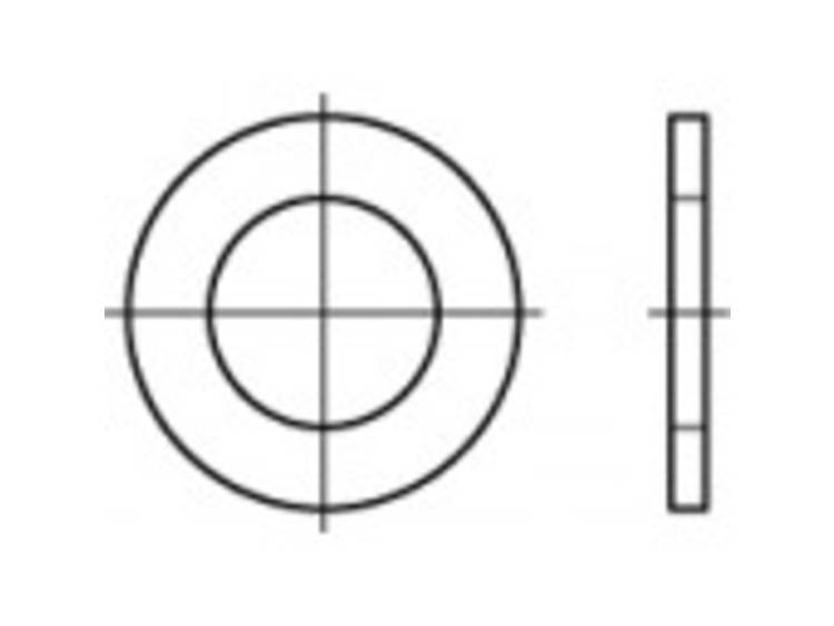 TOOLCRAFT 106695 Onderlegringen Binnendiameter: 2.2 mm DIN 433 Staal Galvanisch verzinkt 500 stuk(s)