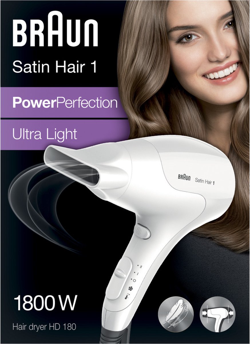 Braun haardroger Satin Hair 1 PowerPerfection HD180