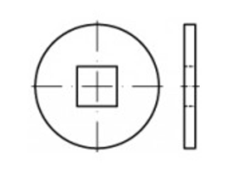 TOOLCRAFT 107009 Onderlegringen Binnendiameter: 11 mm DIN 440 Staal 100 stuk(s)