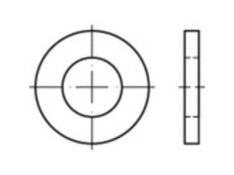 TOOLCRAFT 135736 Onderlegringen Binnendiameter: 4 mm DIN 1440 Staal 250 stuk(s)