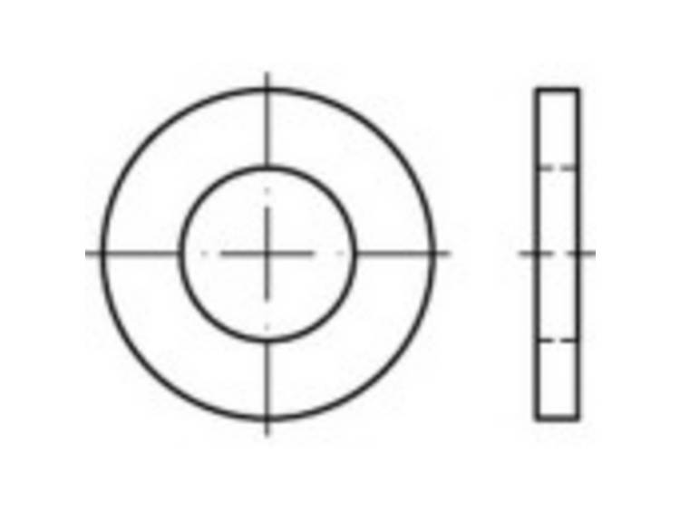 TOOLCRAFT 135738 Onderlegringen Binnendiameter: 6 mm DIN 1440 Staal 100 stuk(s)