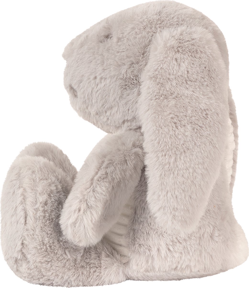 Flow Amsterdam Hartslag Knuffel - White Noise - Milo Het Konijn - Grijs