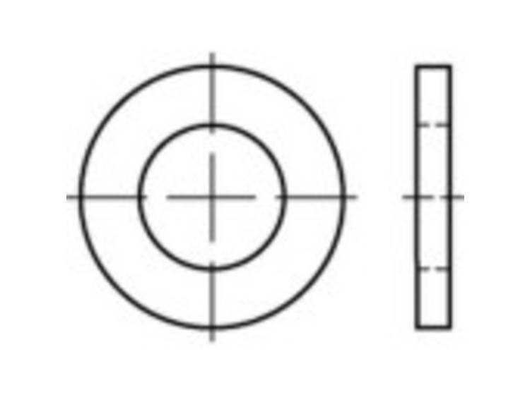 TOOLCRAFT 135838 Onderlegringen Binnendiameter: 34 mm DIN 1441 Staal 100 stuk(s)