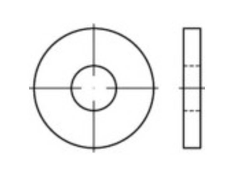 TOOLCRAFT 138264 Onderlegringen Binnendiameter: 17 mm DIN 6340 Staal 50 stuk(s)