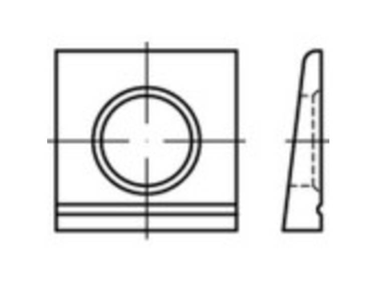 TOOLCRAFT 139573 Keilschijven Binnendiameter: 13 mm DIN 6917 Staal 100 stuk(s)