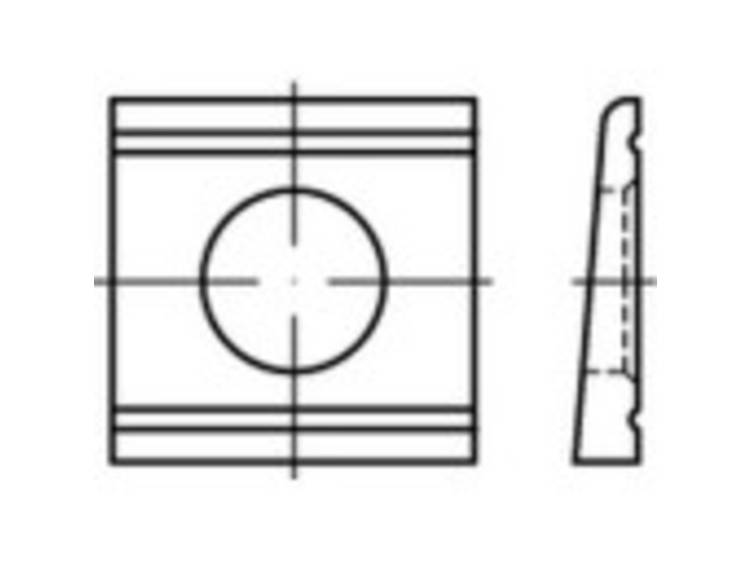 TOOLCRAFT 139582 Keilschijven Binnendiameter: 13 mm DIN 6918 Staal 100 stuk(s)