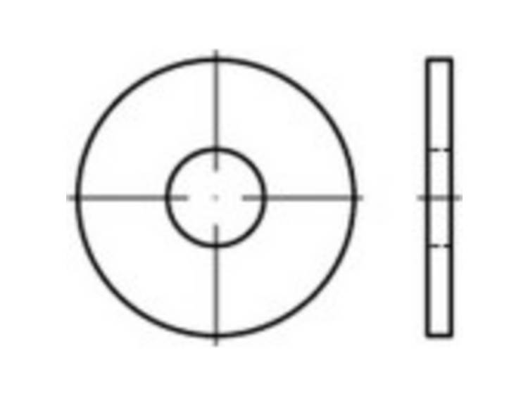 TOOLCRAFT 146433 Onderlegringen Binnendiameter: 6.4 mm DIN 9021 Staal 250 stuk(s)